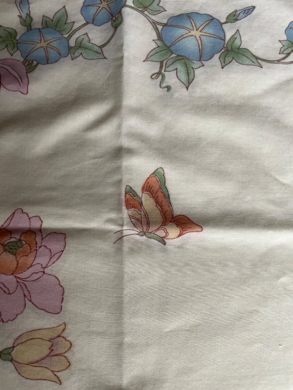 Floral Twin Size Pillow Case Set Pastel Colors Vintage Springmaid Wondercale USA